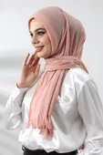 Pudra Tesettür Hazır Pratik Fitilli Pamuklu Şal thumbnail 2