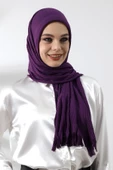 Mor Tesettür Hazır Pratik Fitilli Pamuklu Şal - 3