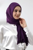 Mor Tesettür Hazır Pratik Fitilli Pamuklu Şal - 4