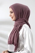 Gül Kurusu Tesettür Hazır Pratik Fitilli Pamuklu Şal - 4