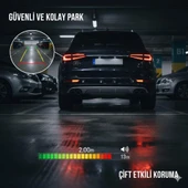 Space Araç Kamerası 4.3 inç aynaya geçmeli park sensörlü geri görüş kamerası thumbnail 2