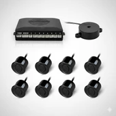 Space Ön-arka park sensörü ses ikazlı 8 sensörlü Premium thumbnail 1