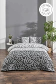 Tabu Home Doodle Siyah Çarşafı Lastikli Çift Kişilik Nevresim Takımı - 1