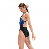 SPEEDO KADIN YÜZÜCÜ MAYOSU PLMT DIGI PBK 1PC AF BLACK/BLUE 8-00314815196 YZM - 5