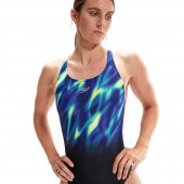 SPEEDO KADIN YÜZÜCÜ MAYOSU PLMT DIGI PBK 1PC AF BLACK/BLUE 8-00314815196 YZM - 7
