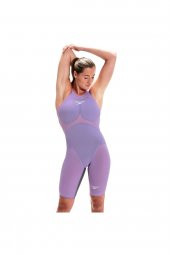 SPEEDO KADIN YARIŞ MAYOSU LZR VALOR OPBK KSKN AF PURPLE/GREY 8-11978H548 YZM - 1