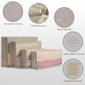 CUTY HOME EV TEKSTİL BEJ VALİZ ORGANİZER-4LÜ SET - 3