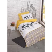 Cotton Box Genç Ranforce Nevresim Takımı Tek Kişilik World Wide Hardal - 1