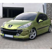 Peugeot 207 2006-2014 Uyumlu Üniversal Laguna Lip Esnek Ön Lip 2 Parça Tampon Altı Dil Karlık Ön Ek - 1