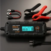 Mioji Mio 6000 6A 6V ve 12V Araba Şarj, Akü Bakım, Damlama Şarj Cihazı ve Motosiklet, ATV, Lityum ve Derin Döngülü Aküler için Kükürt Giderici Akıllı  Akü Şarj Cihazı - 2