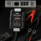 Mioji Mio 1000 1A 6V ve 12V Araba Şarj, Akü Bakım, Damlama Şarj Cihazı ve Motosiklet, ATV, Lityum ve Derin Döngülü Aküler için Kükürt Giderici Akıllı  Akü Şarj Cihazı - 2