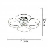 Apliqa Atina Krom Sarkıt 204 Watt Sarkıt Ledli Ofis Avizeleri Modern Mutfak Banyo Led Salon Sarkıt Avize - 3