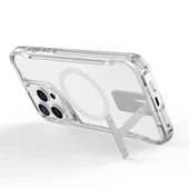 iPhone 15 Pro Max Kılıf Magsafe Şarj Özellikli T-Max Standlı Kılıf - 4