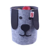 Little Dreams Köpek Figürlü Keçe Çamaşır ve Oyuncak Sepeti - 1