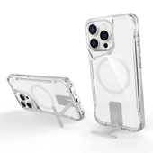 iPhone 15 Pro Kılıf Magsafe Şarj Özellikli T-Max Standlı Kılıf thumbnail 5