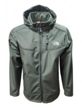 The North Face T01463 Erkek Büyük Beden Softshell Kapüşonlu Mont  - T01463 - Haki - 1