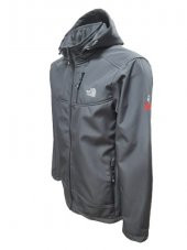 The North Face T01463 Erkek Büyük Beden Softshell Kapüşonlu Mont  - T01463 - Antrasit - 2