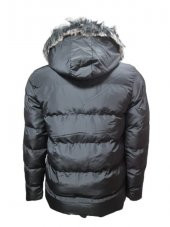 Zagmen Z01325 Erkek Kapüşonu Kürklü İçi Peluşlu Şişme Mont - Z01325 - Siyah - ST01325-Siyah-XXL - 3