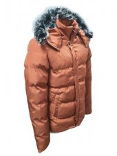 Zagmen Z01325 Erkek Kapüşonu Kürklü İçi Peluşlu Şişme Mont - Z01325 - Kiremit - ST01325-Kiremit-L - 2