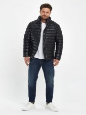 Zagmen Z01230 Erkek Slim Fit Şişme Deri Mont - Z01230 - Siyah - ST01230-Siyah-M - 2