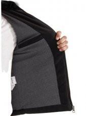 Delpino D0306 Erkek Süet Slim Kesim Kapüşonlu Mont - D0306 - Siyah - ST01240-Siyah-L - 3