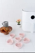 Onikiden Airfryer Silikon Kalp Muffin Kek Kalıbı 6lı- Tüm Hava Fritözleriyle Uyumlu Sl11 - 1