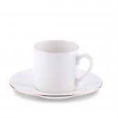 Korkmaz A8717 Siesta Collection 6lı Beyaz Kahve Fincan Takımı - 1