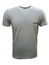Columbia Erkek Basic Sıfır Yaka Kısa Kol Sleeve T-shirt C00135 - Açık Gri - 1