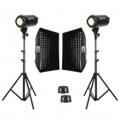 GDX HD-200W Led Video Işığı 2'li Full Set (60x90 Softbox + 260cm Işık Ayağı) - 1