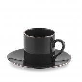 Korkmaz A8717-2 Siesta Collection 6lı Siyah Kahve Fincan Takımı - 1