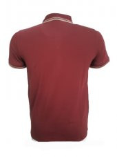 Rey Polo Erkek Basic Polo Yaka Kısa Kol T-shirt R01201 - Bordo - M - 2