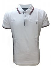 Rey Polo Erkek Basic Polo Yaka Kısa Kol T-shirt 463 - Beyaz - M - 1