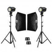 GDX HD-60W Led Video Işığı 2'li Full Set (60x90 Softbox + 260cm Işık Ayağı) - 1