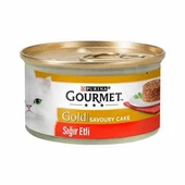 Gourmet Gold Cake Sığır Etli Yetişkin Kedi Konservesi 85 gr x 24 Adet - 1