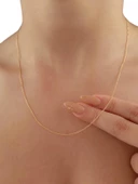 14 Ayar Altın İnce Forse Zincir Kolye thumbnail 2