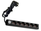 Viko Siyah Altılı Anahtarlı 3 Metre 90137603 - 1