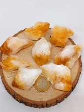 Sitrin Taşı Doğal Ham Kütle Parça Piramit Uçlu - 2