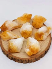 Sitrin Taşı Doğal Ham Kütle Parça Piramit Uçlu - 1