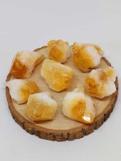 Sitrin Taşı Doğal Ham Kütle Parça Piramit Uçlu - 5