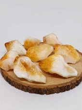 Sitrin Taşı Doğal Ham Kütle Parça Piramit Uçlu - 6