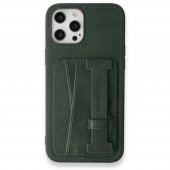 HDD iPhone 14 Pro Kılıf HD Deri Kartvizitli Kapak  Derin Mor - 1