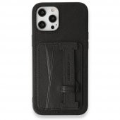 HDD iPhone 14 Pro Kılıf HD Deri Kartvizitli Kapak  Derin Mor - 3