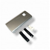 Nokia X6 Kapak Nokia X6-00 uyumlu Gri ön Kapak Arka Kapak Tuş Takımı - 1