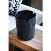 MaxiFlow Siyah Dekoratif Paslanmaz Çelik Küllük 9cm - 2