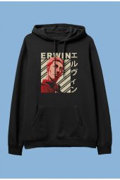 Attack on Titan Erwin Smith anime karakter baskılı kapüşonlu sweatshirt hoodie - 1