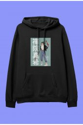 Jujutsu Kaisen Maki Zenin anime karakter baskılı kapüşonlu sweatshirt hoodie - 1
