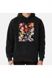 Anime and Manga Baskılı Kapşonlu Sweatshirt Hoodie - 1