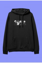 Jujutsu Kaisen Sevimli köpek ve karakterler anime baskılı kapüşonlu sweatshirt hoodie - 1