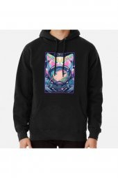Anime Cat Girl,Design,Chibi Cat Girl Miaw,Manga Anime Art Baskılı Hoodie - 1