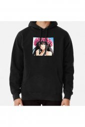 Anime Flower Princess Baskılı Kapşonlu Sweatshirt Hoodie - 1